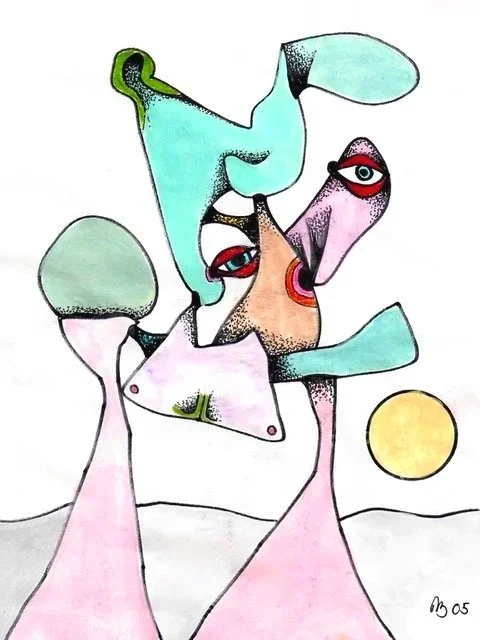 The Offender, Watercolour and Ink, 20cm x 15cm, POA