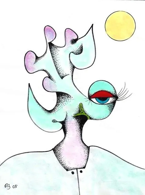 The Spectator, Watercolour and Ink, 20cm x 15cm, POA