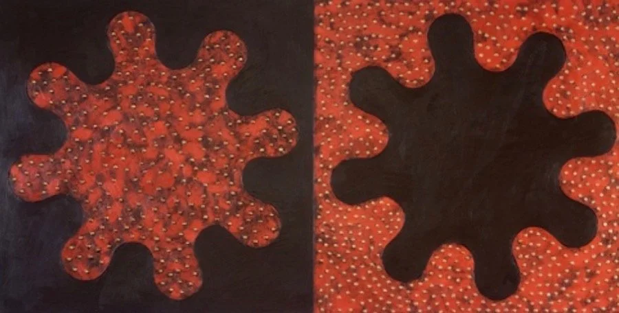 Two Flowers, acrylic on mount board, £650.00