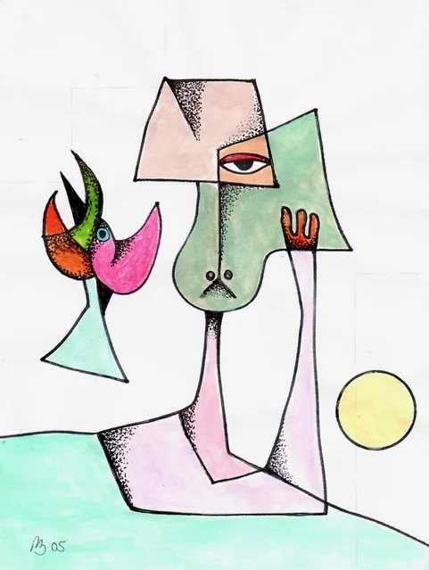 The Recruit, Watercolour and Ink, 20cm x 15cm, POA