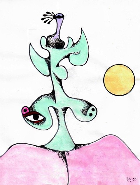 The Innovator, Water Colour and Ink, 20cm x 15cm, POA