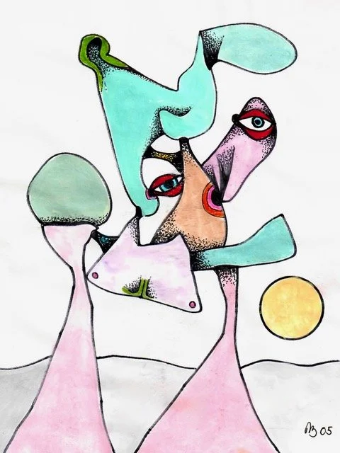 The Offender, Watercolour and Ink, 20cm x 15cm, POA