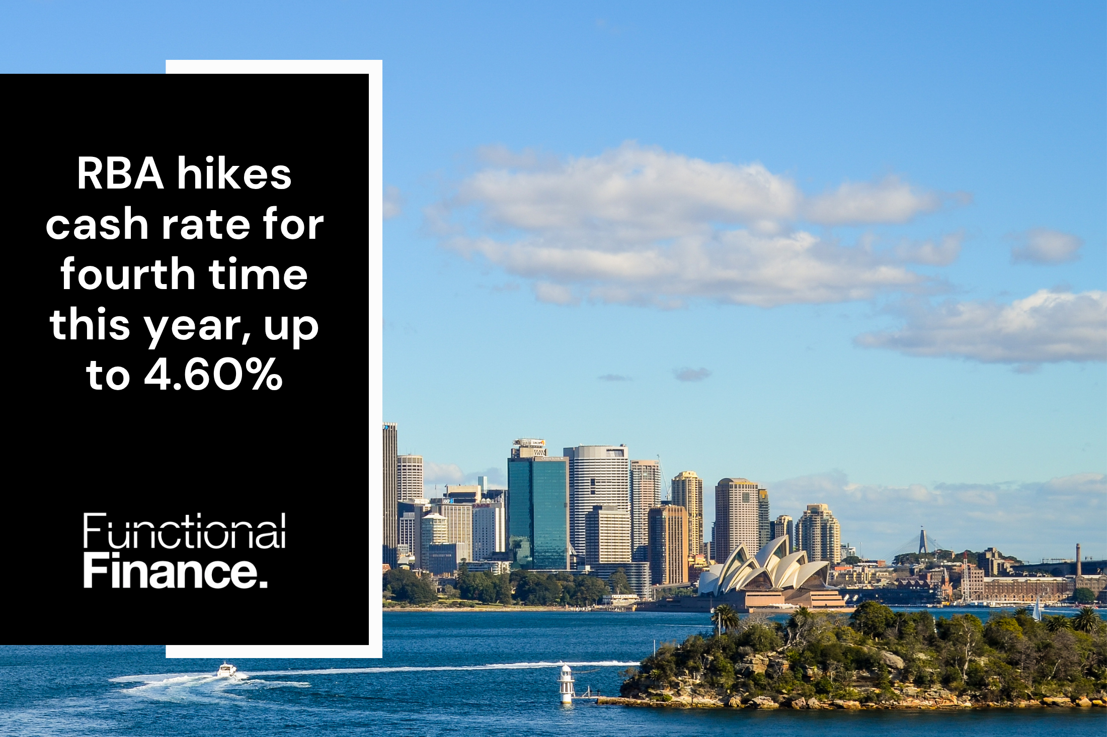 RBA hikes cash rate for fourth time this year, up to 4.60%