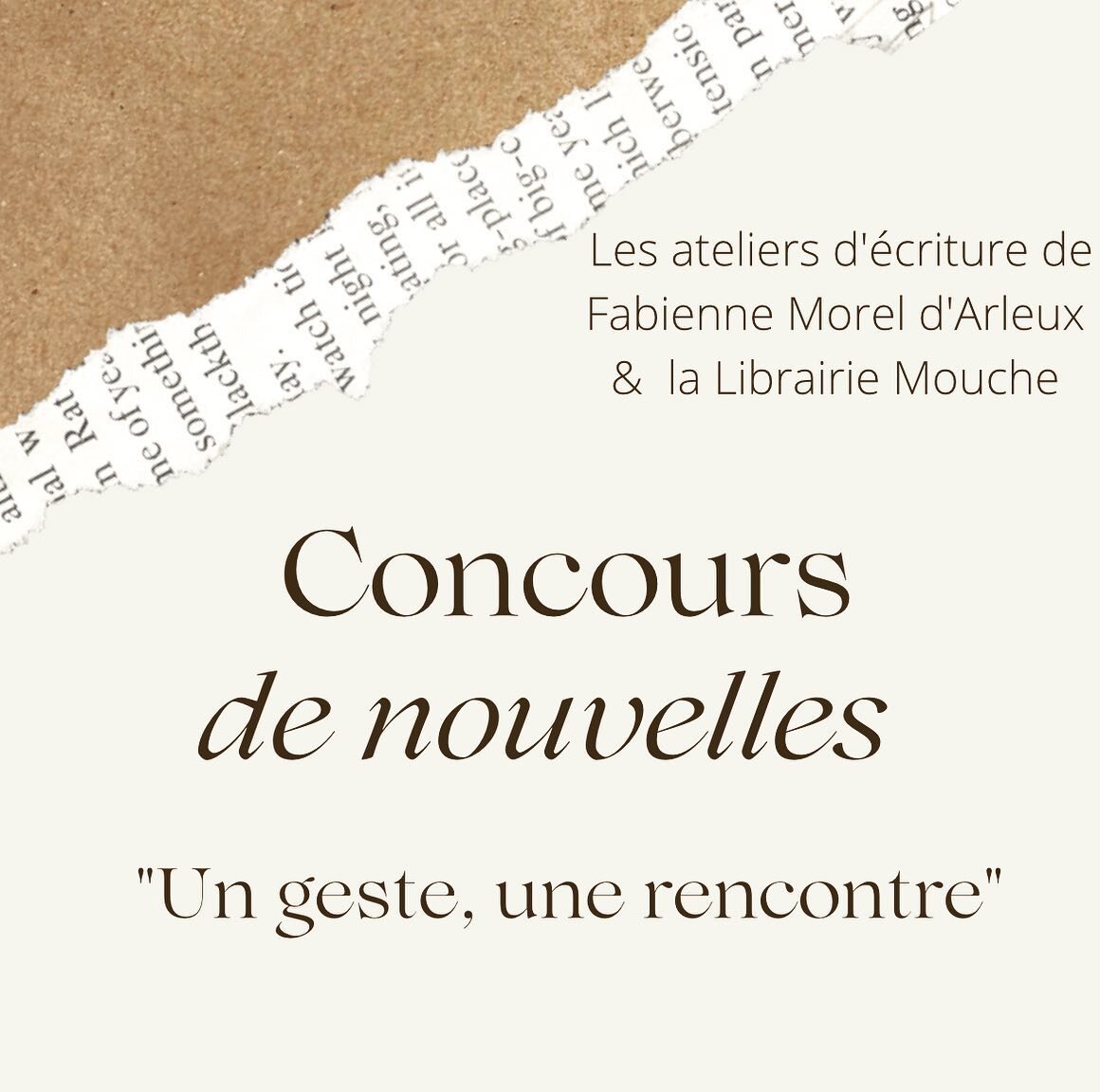 🪶&Agrave; vos plus belles plumes

✍️&Eacute;crivez, relisez et postez!

On attend vos nouvelles avant le 15 ao&ucirc;t 2022. 

R&egrave;glement et bulletins de participation &agrave; demander par mail:librairiemouche@gmail.com

Pour ceux que cela in