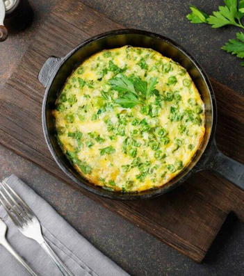Potato Spring Onion and Herb Frittata