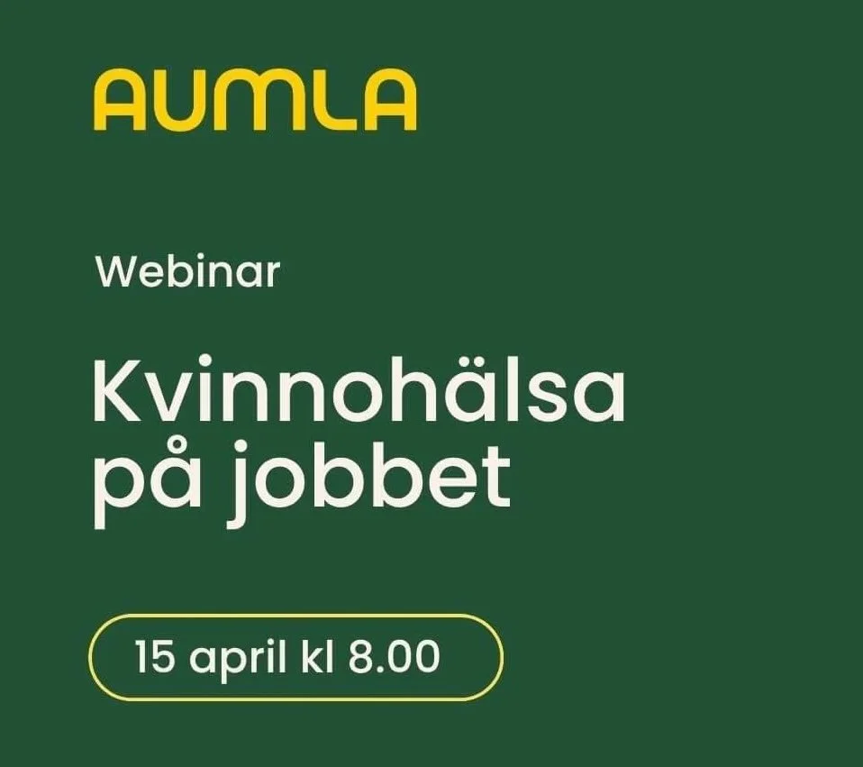 Webinar 15 april: Kvinnohälsa på jobbet