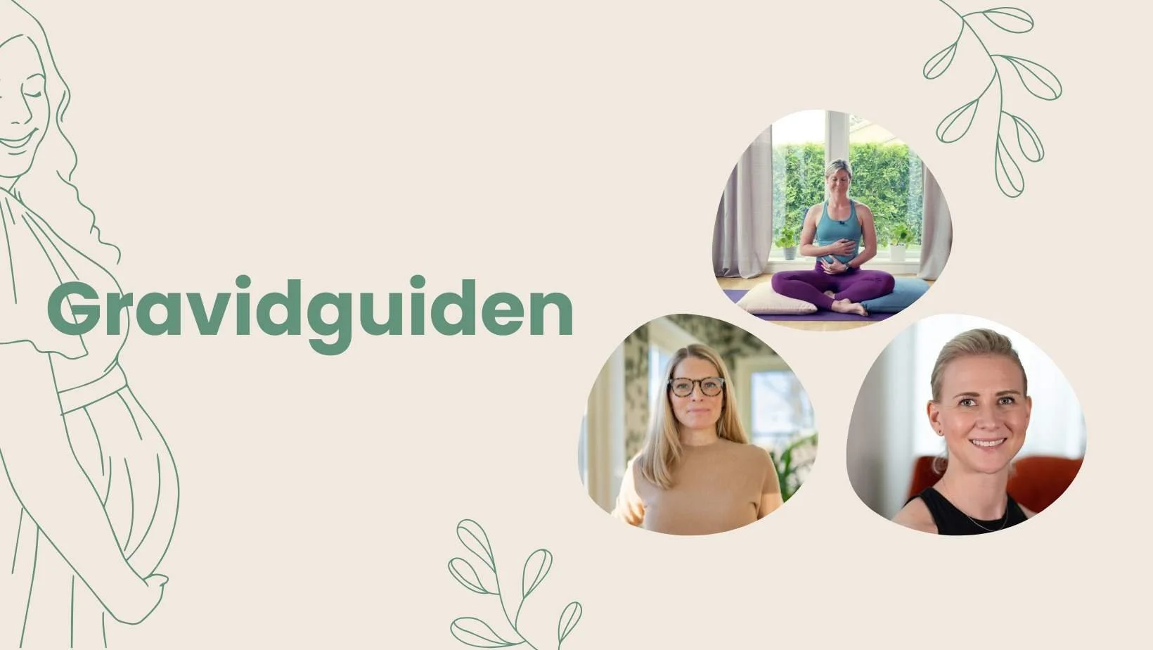 Gravid kvinna gör mjuka yogaövningar – Gravidprogram i Aumla appen med kost, träning och återhämtning under graviditeten
