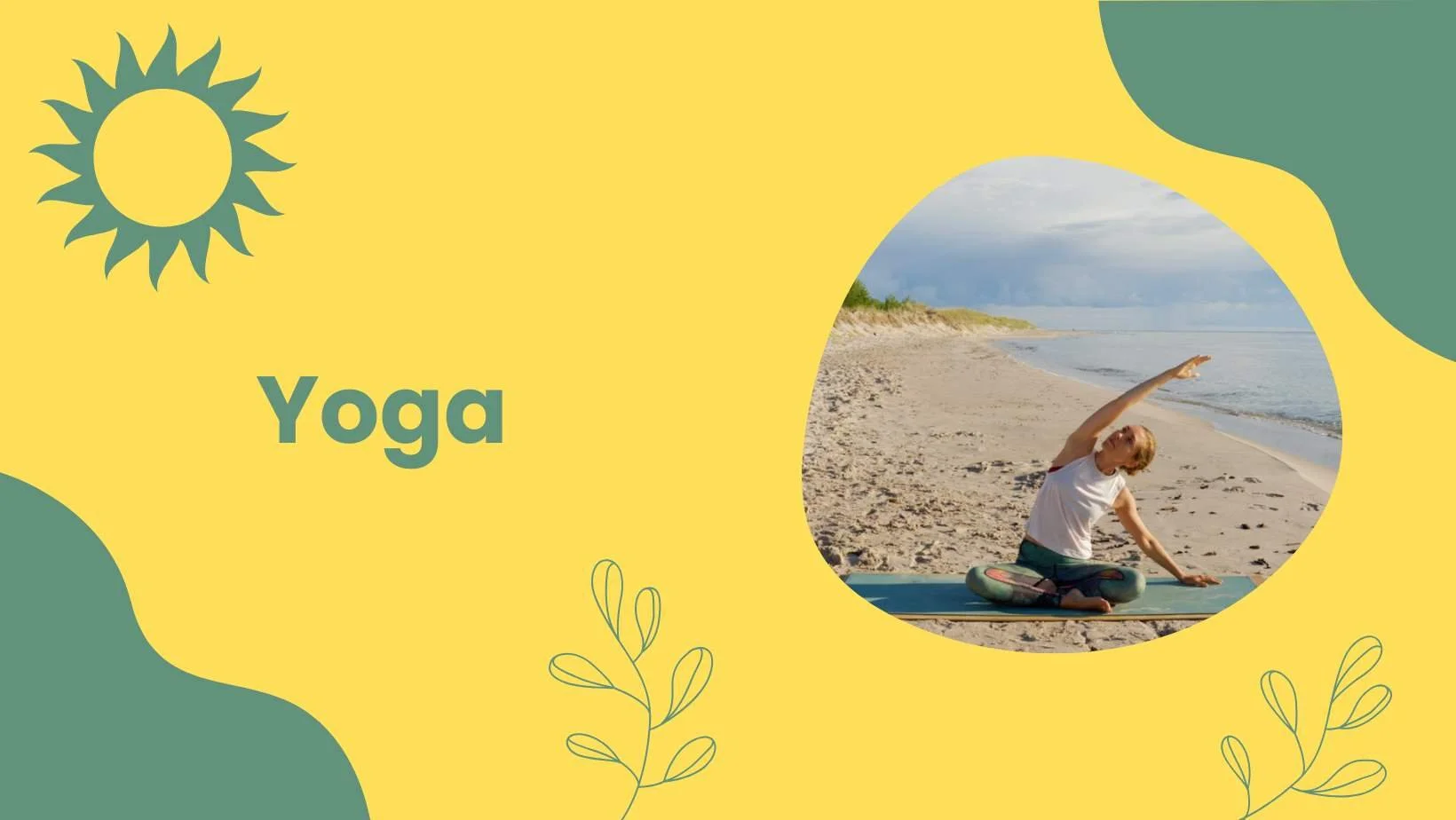 Kvinna i yogaposition på matta – Yoga i Aumla appen för balans och välmående