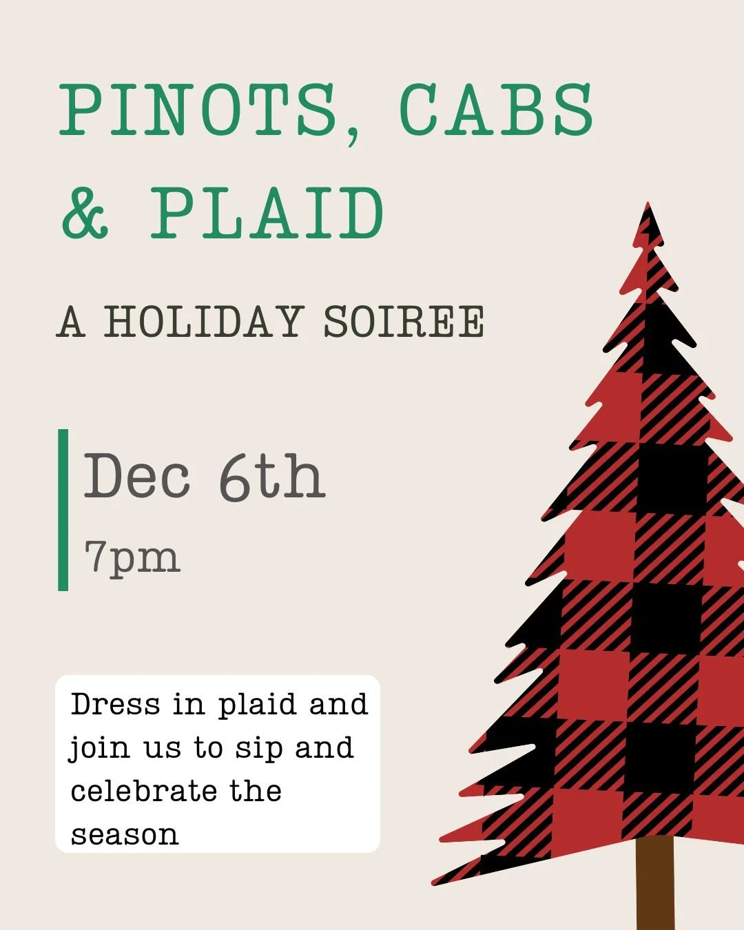 Pinots, Cabs & Plaid
