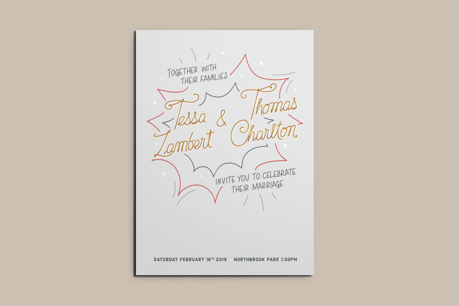 Wedding invitation hand-lettering &amp; design