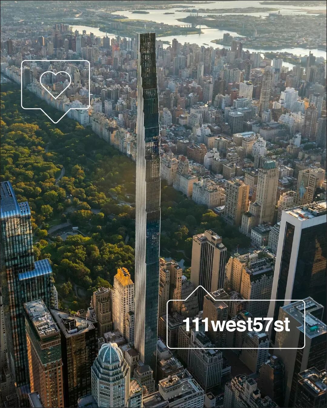 NEUE INSPO | Soaring above the iconic Central Park, 111 West 57th Street in New York City challenges the norms of architecture with remarkable engineering and a striking design.

Apart from being recognised as the world's skinniest skyscraper, @111we