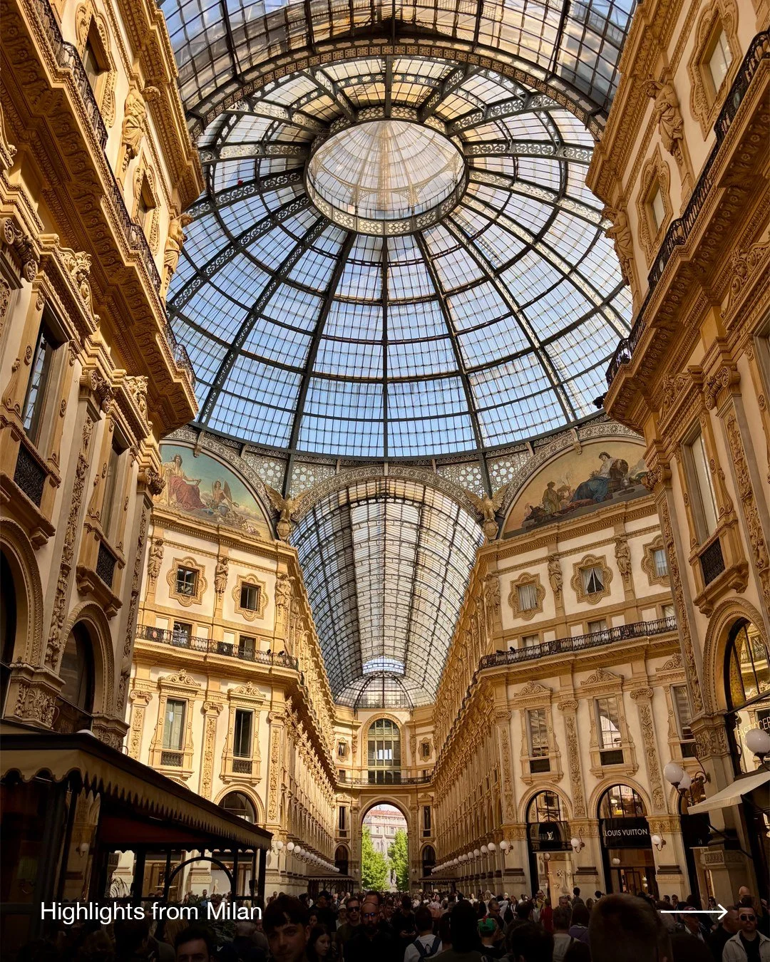 Highlights from Milan Design Week 2026.

A curated look at the ideas, references, and signals shaping the future of design.

1 - Ornate ironwork and glass ceilings inside Galleria Vittorio Emanuele II
2 - @tomdixonstudio 2026 collection &amp; @nilufa