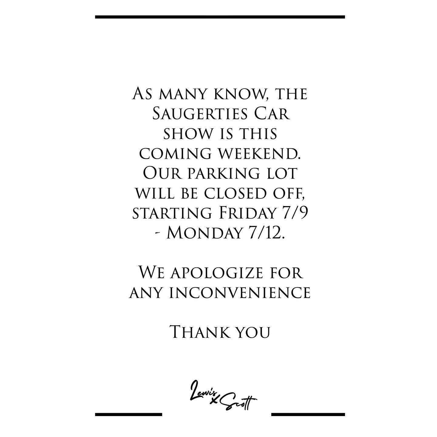 Sorry for any inconvenience!