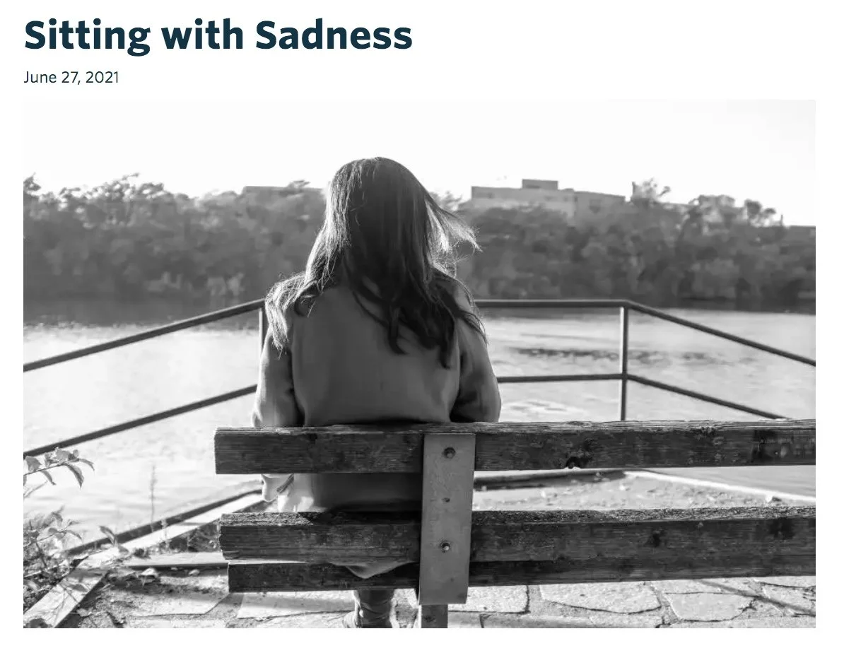 Sitting with sadness