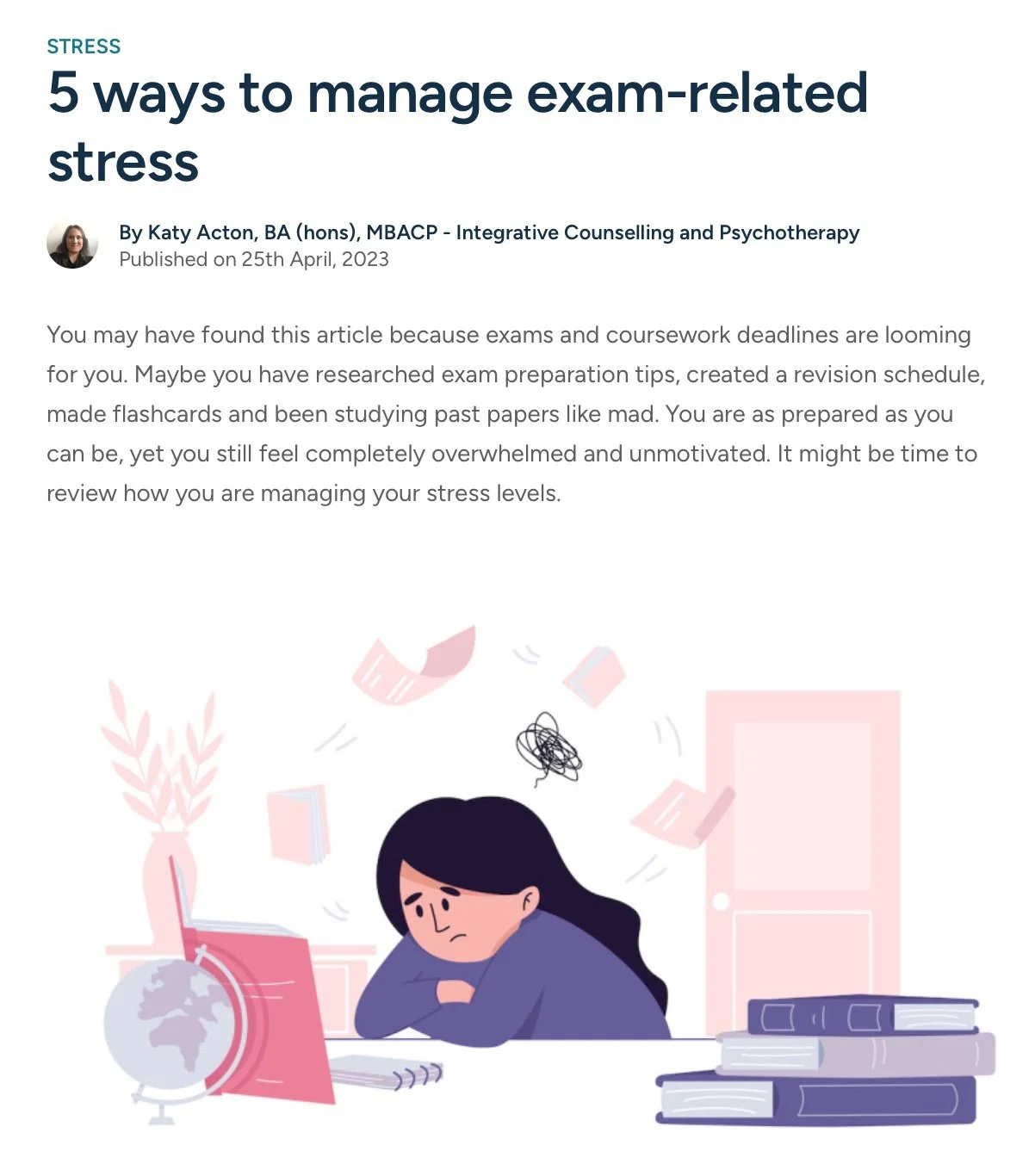 5 ways to manage exam related stress