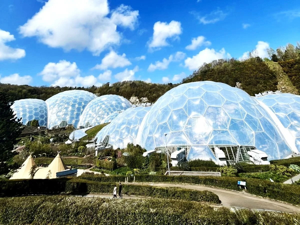 Eden Project biomes Cornwall day trip from Teal Lodge Cornwall