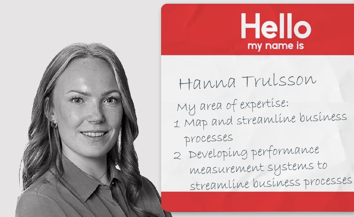 Please say hello to Hanna Trulsson.