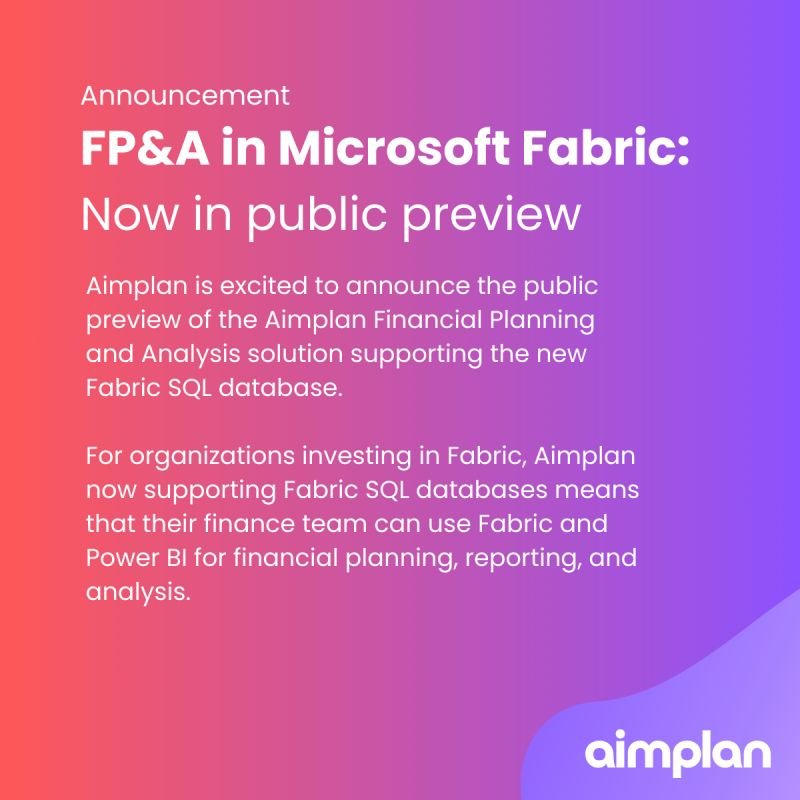FP&amp;A in Microsoft Fabric – Now in Public Preview