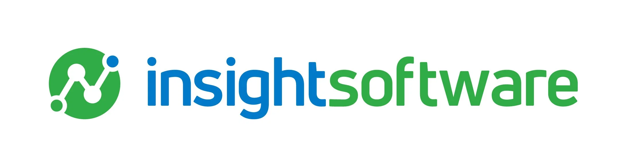 InsightSoftware logo with green and blue text and a green circular icon with connected white nodes.