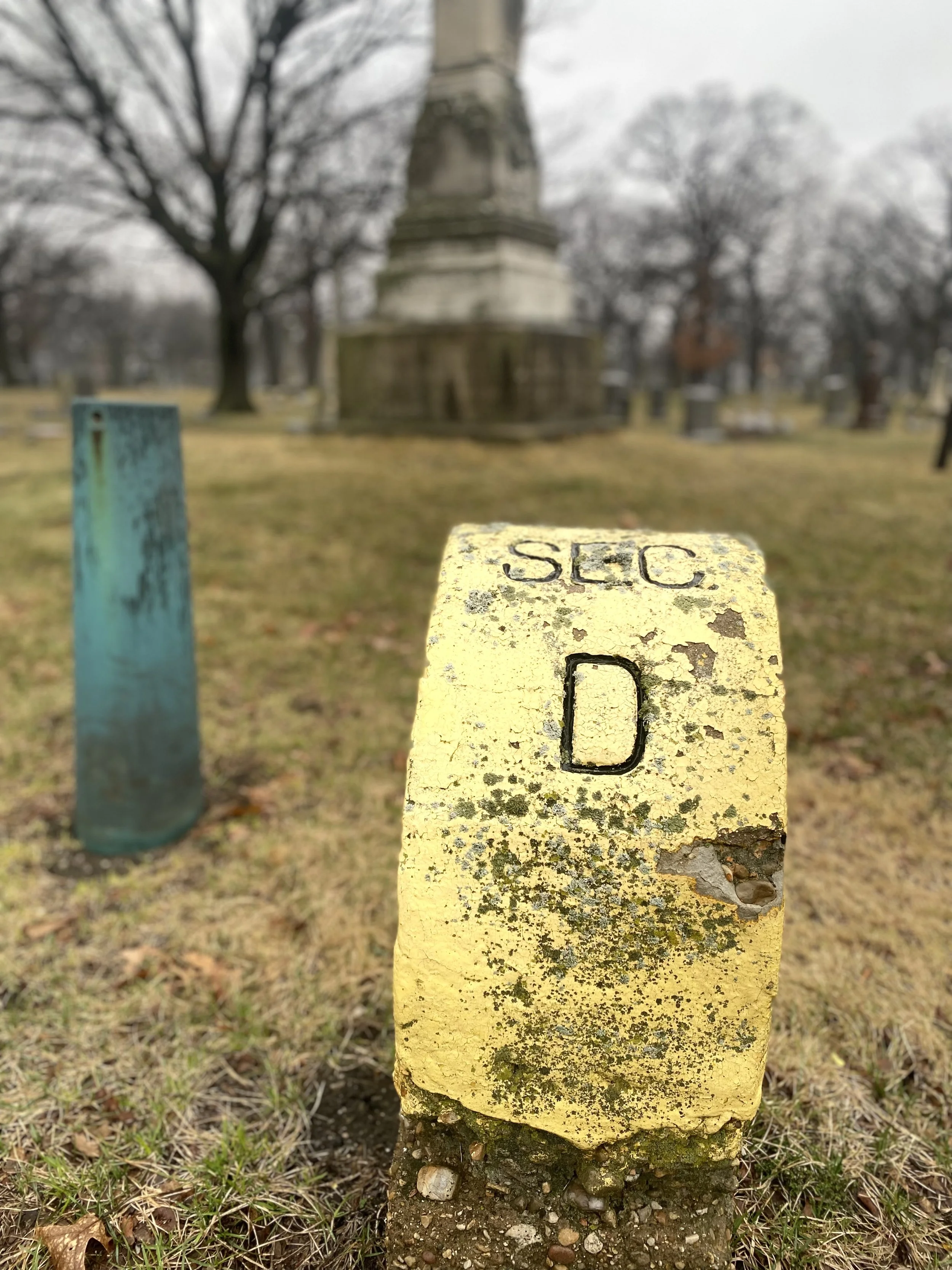 Section D Monument Marker &amp; a Napoleon Cannon