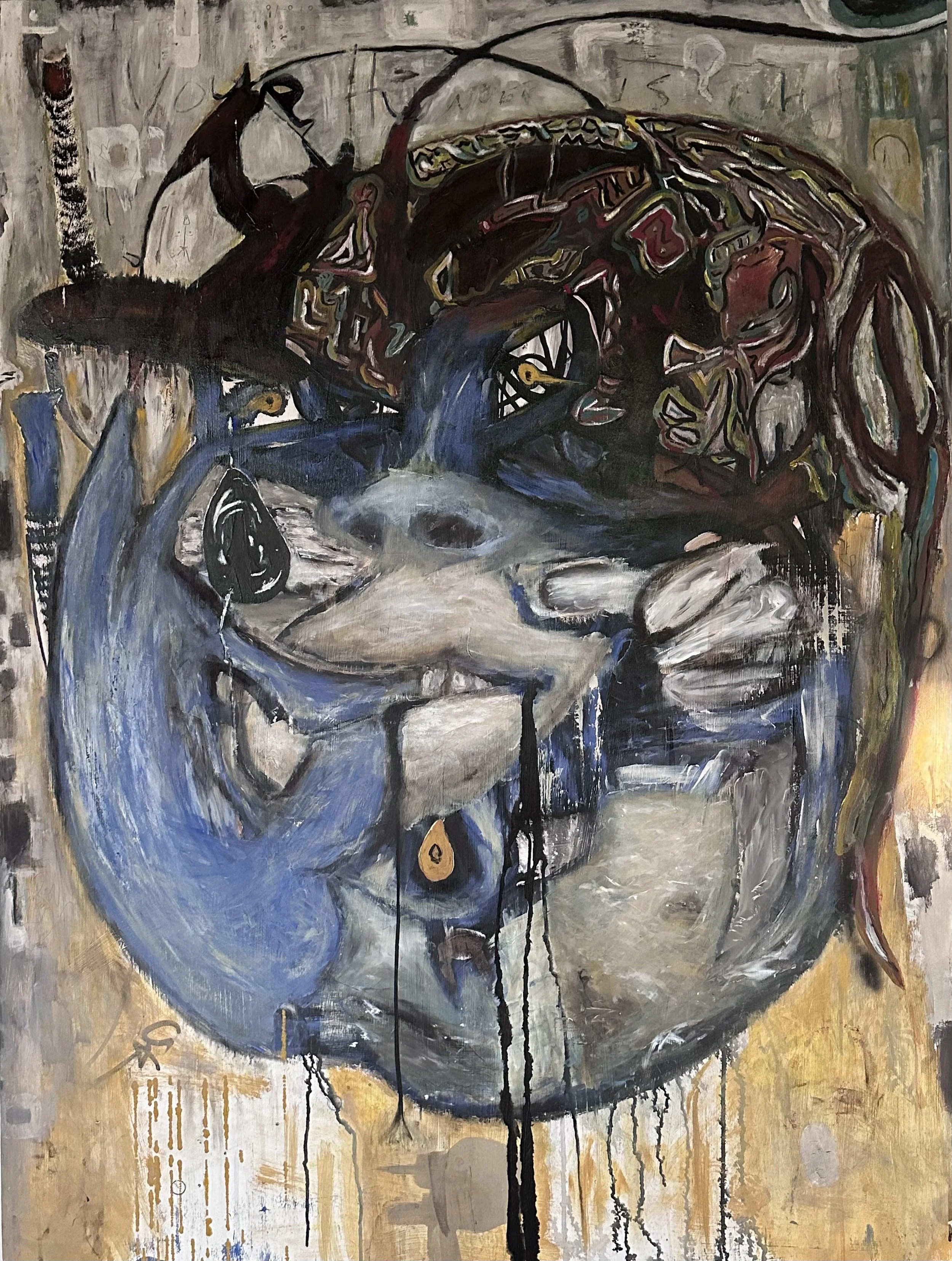 Your Hunger Is Ok 37 x 48" mixed media on panel board