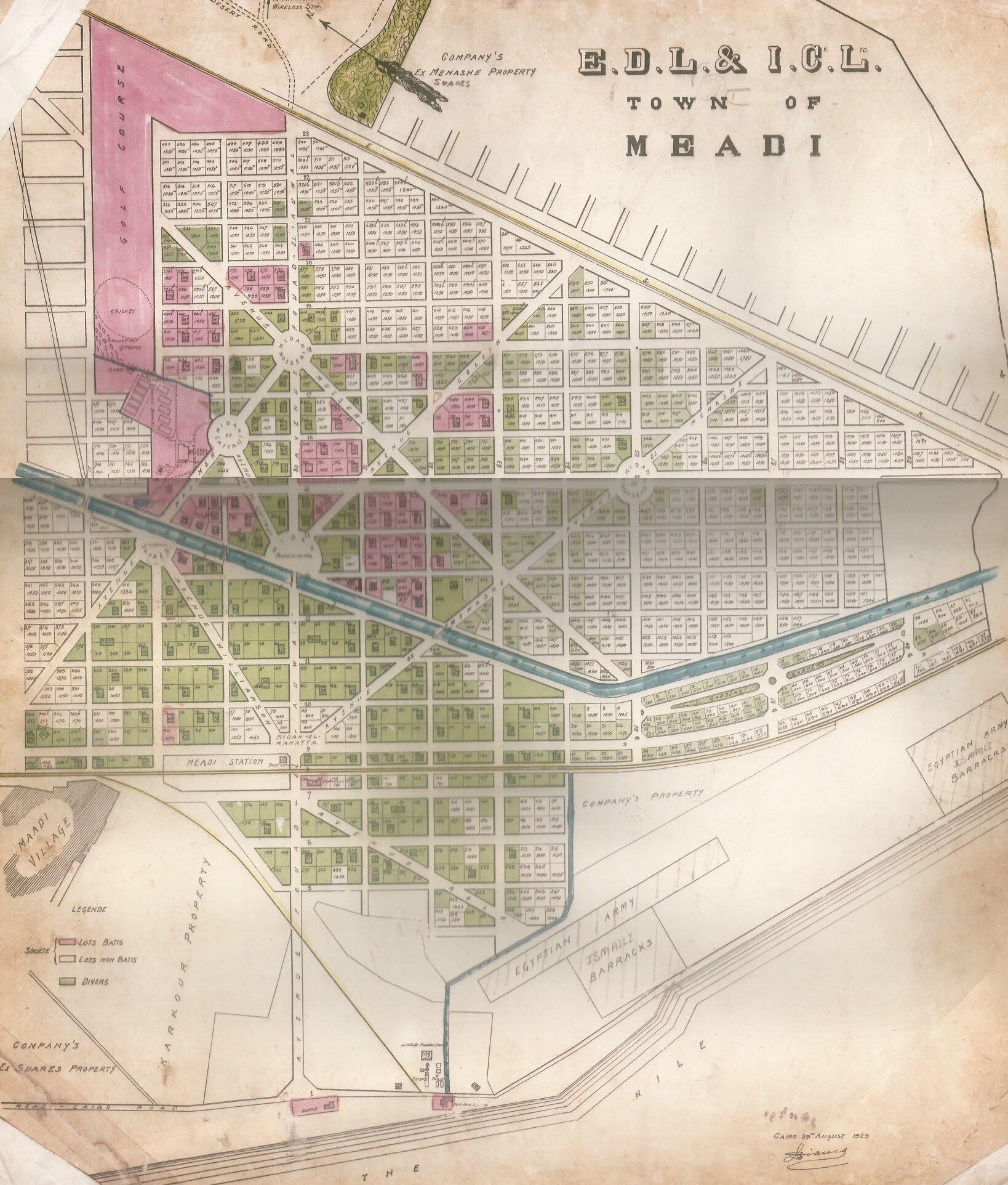 1925 map of Maadi