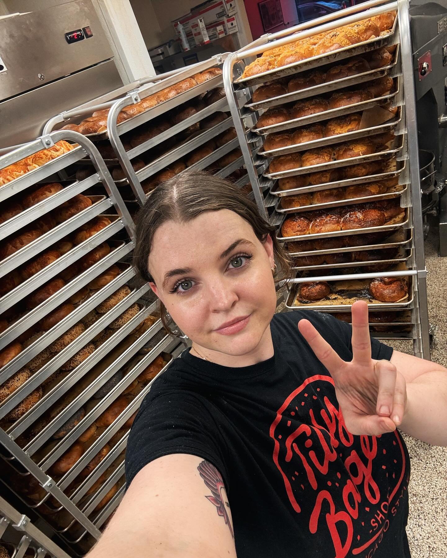 U up? 
We are! Boiling and baking all night for your morning breakfast 😄🥯