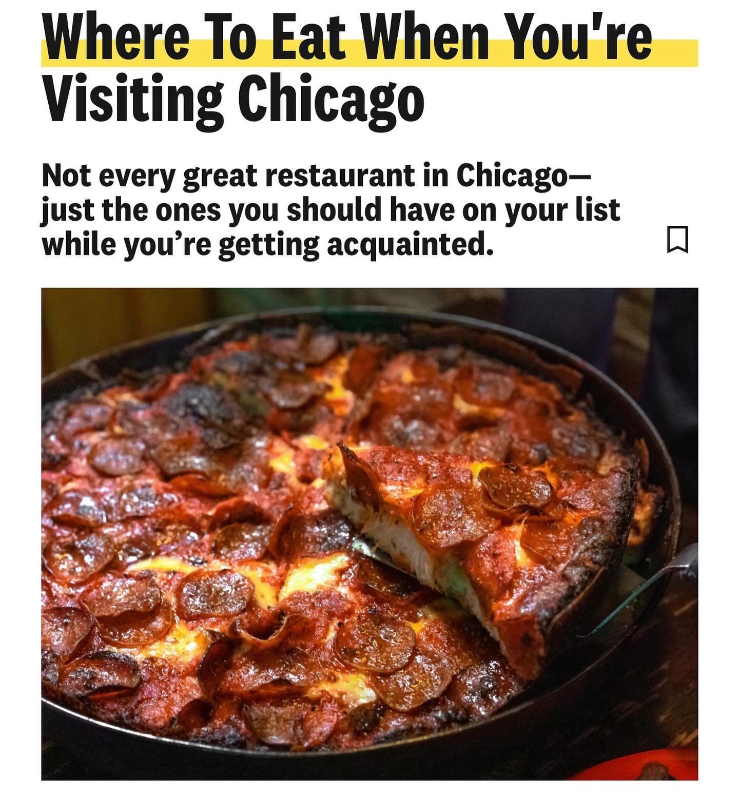 A First Timer&rsquo;s Guide To Eating In Chicago! 
Thank you @infatuation_chi !!! 🥰😍🥯
