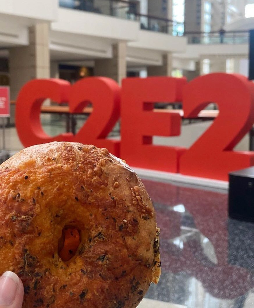 Heading to @c2e2 this weekend?? Stop by the shop on the way! 🥯👾🎮