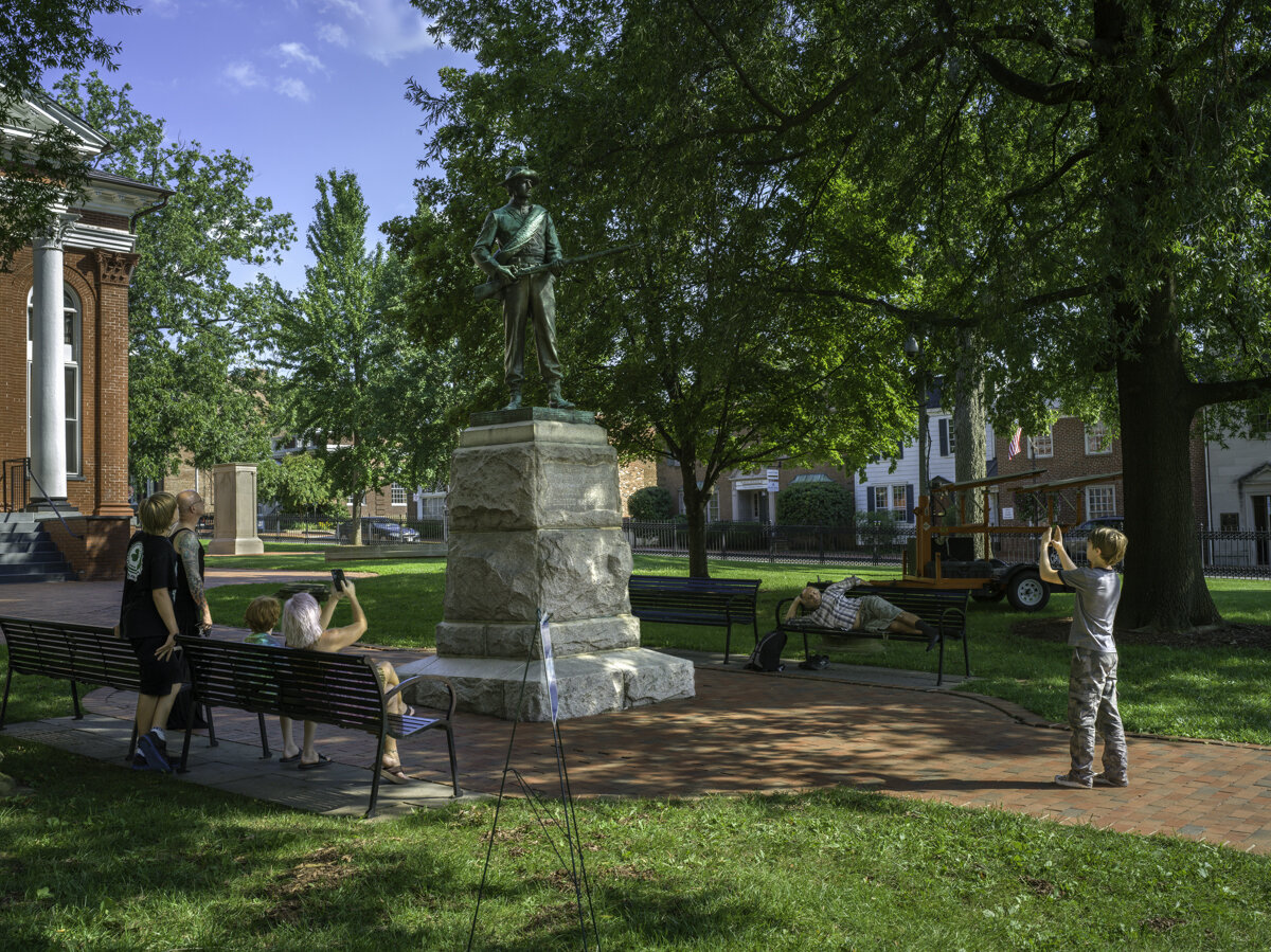 #103_Confederate Common Soldier Monument (Frederick W. Sievers sculptor), Loudoun County Courthouse, Leesburg, VA_ 2017_ Dedicated May 1908.jpg