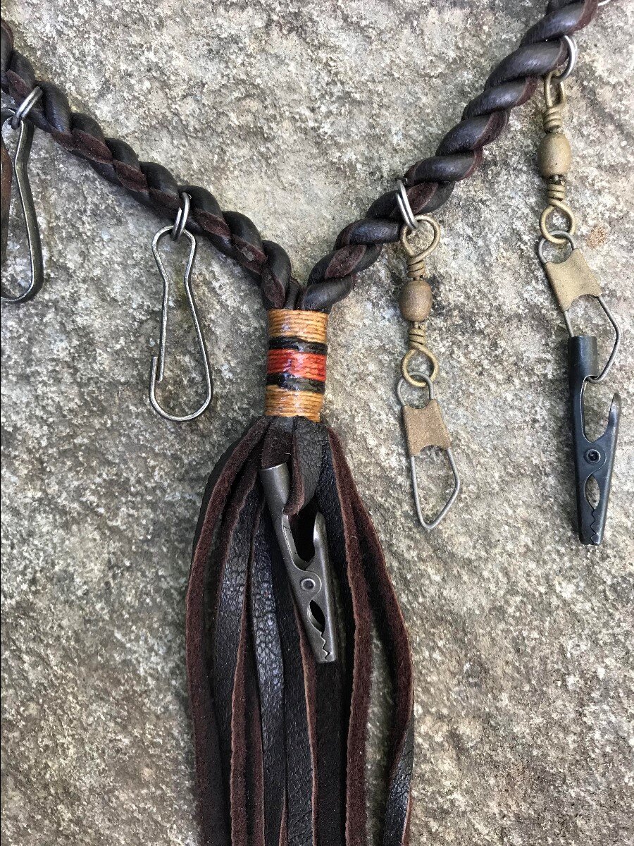 Fly Fishing Lanyard  Quality Leather Ref Over The Head 0034 