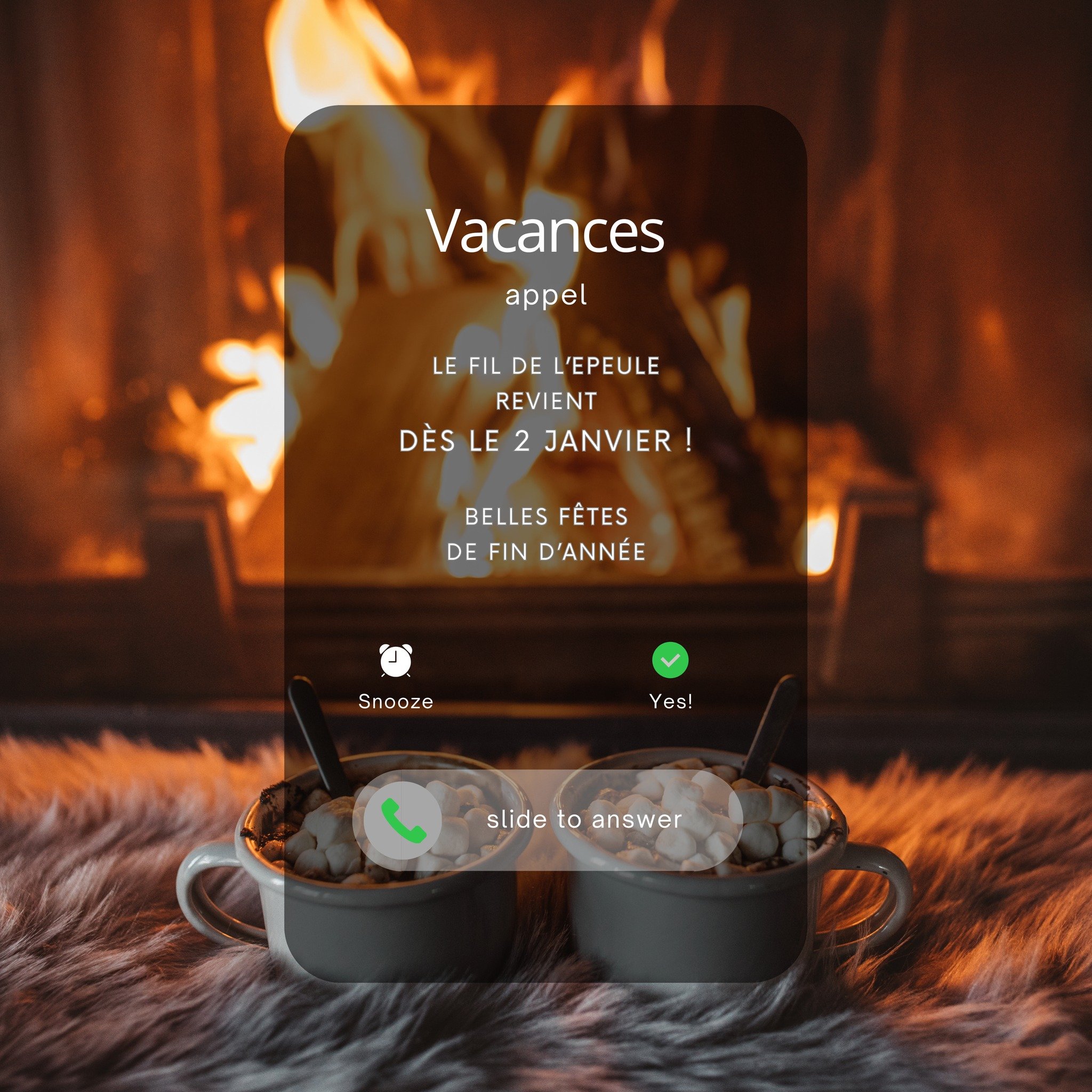 Hello ! 👋👋

Nous prenons un moment pour vous informer que notre association sera temporairement ferm&eacute;e.

&Agrave; partir du vendredi 22 d&eacute;cembre au soir, nous serons en pause pour les vacances d'hiver et nous reviendrons avec une &eac