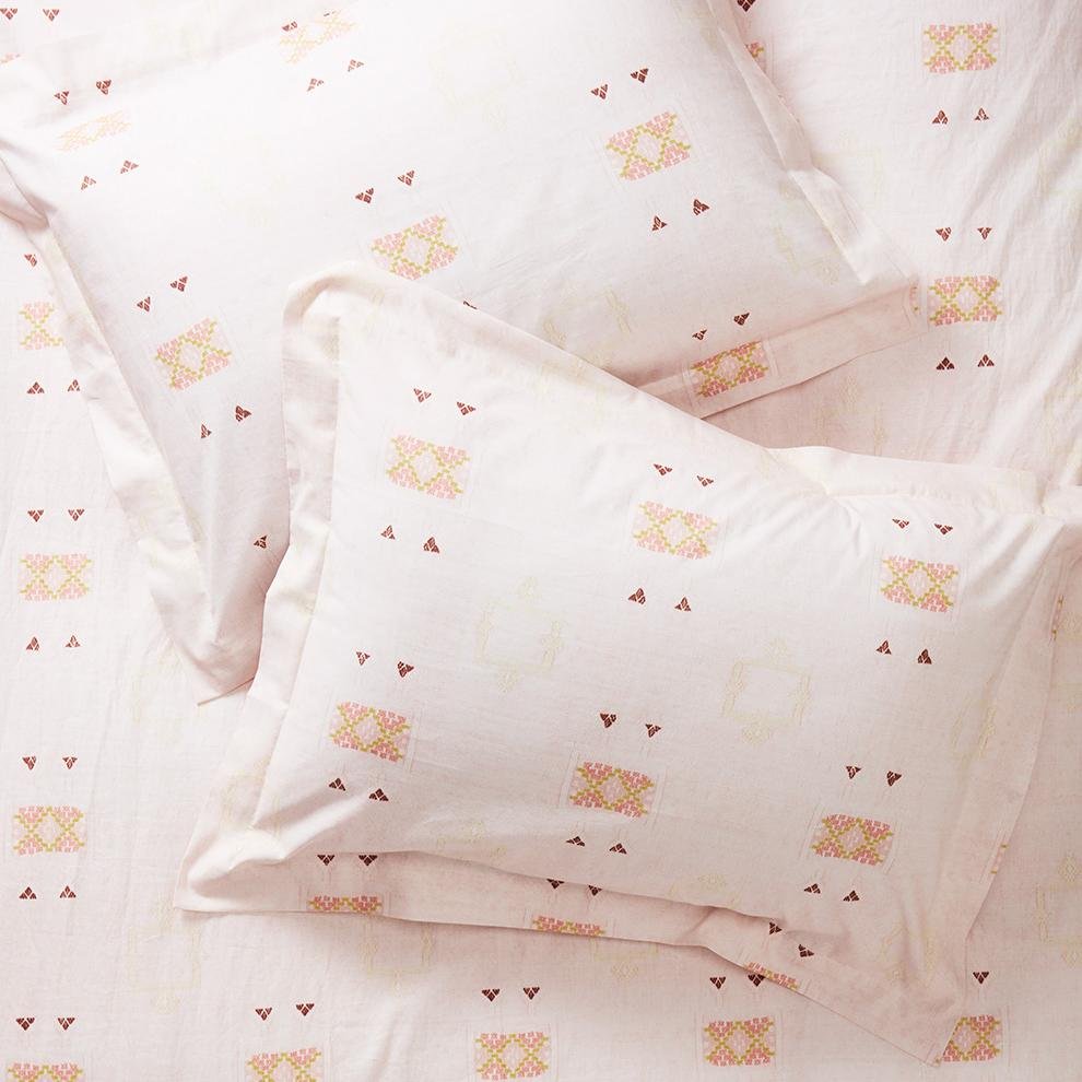 Blush Cactus Silk Pillowcases + Shams