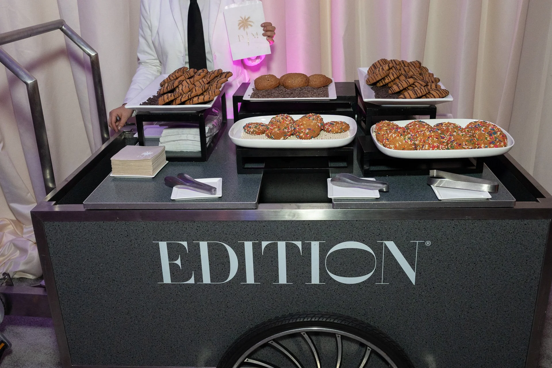 Miami Beach Edition Wedding Reception Cookie Station Dessert