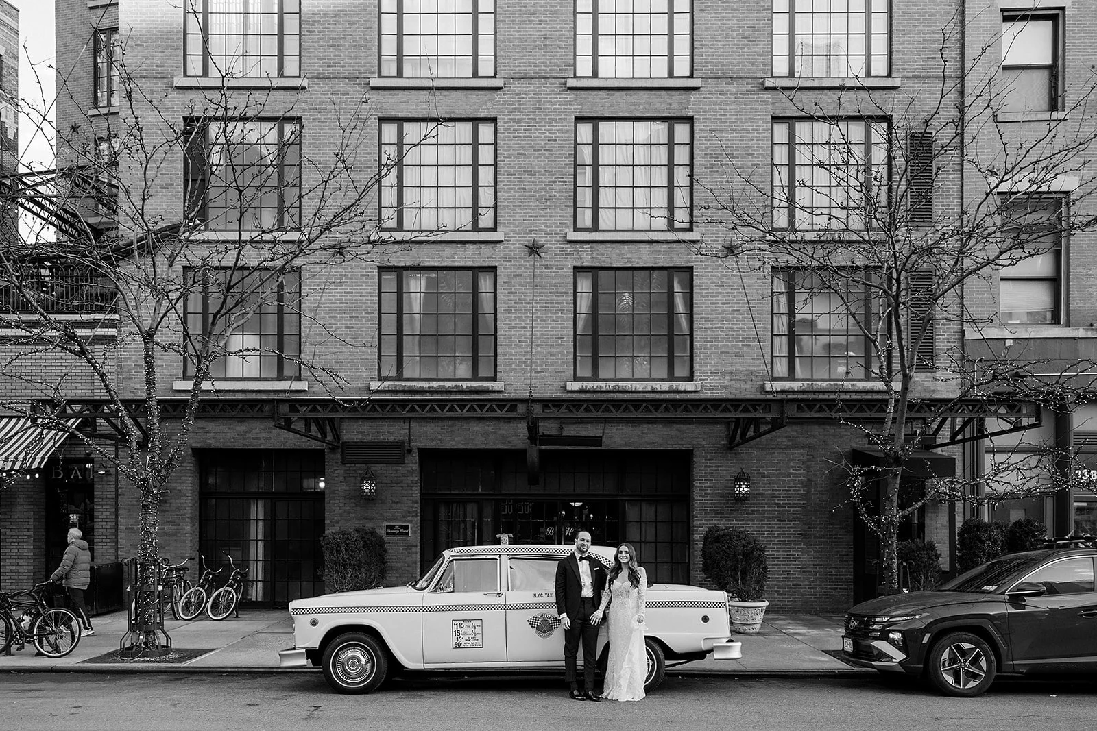 Bowery Hotel Wedding Vintage Car