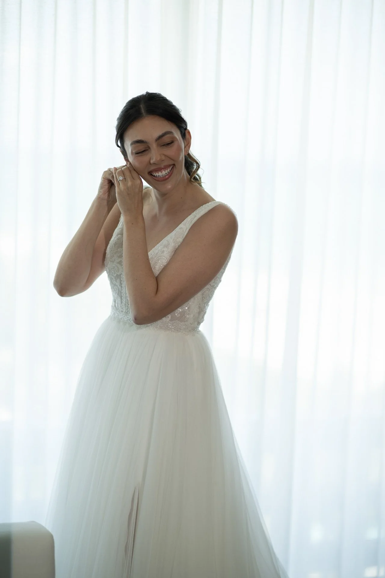 Bride getting ready at The Miami Beach EDITION wedding
