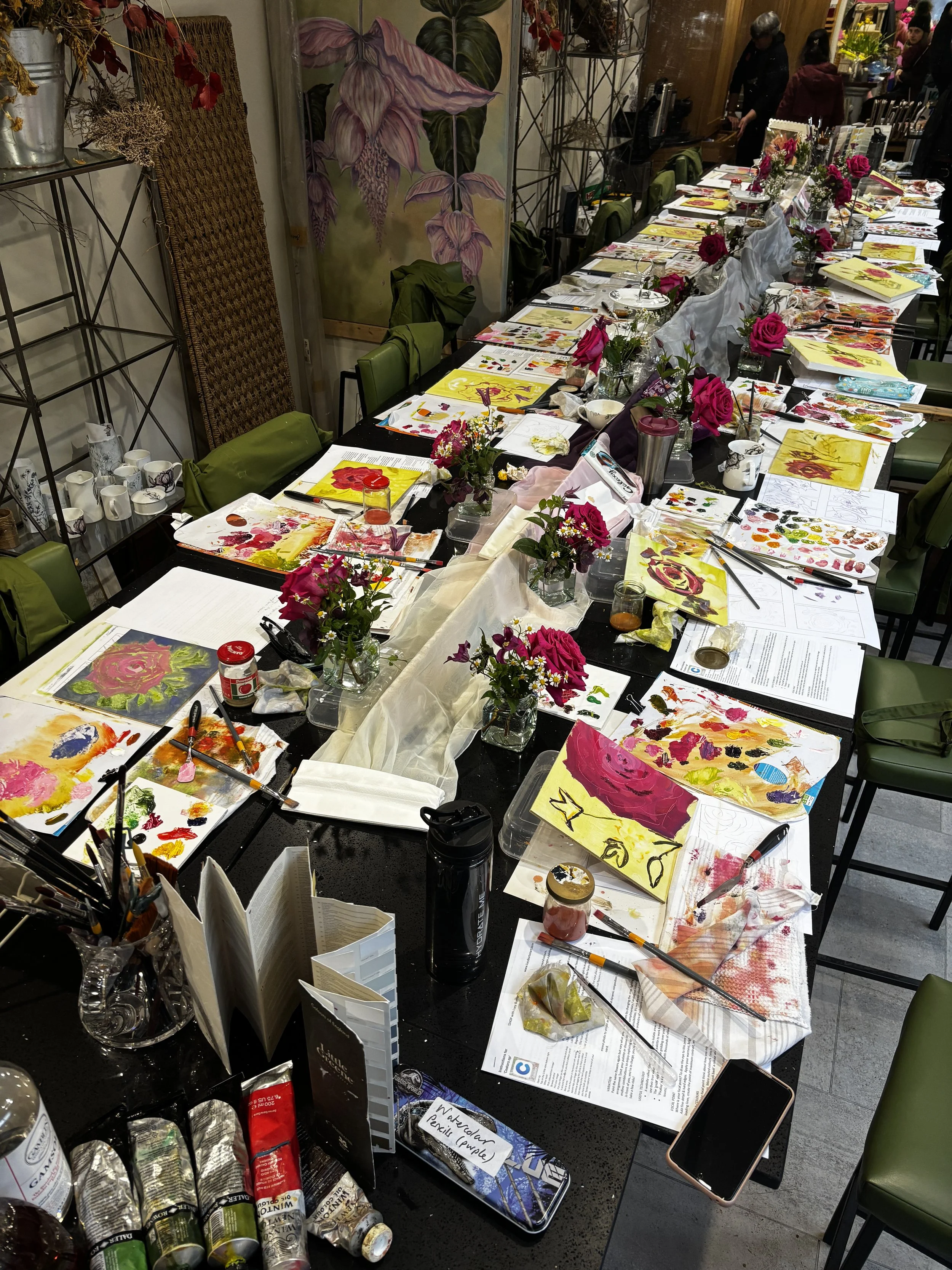 VALENTINES FLOWER PAINTING WORKSHOP w. ‘SARAH HORNE ACADEMY’