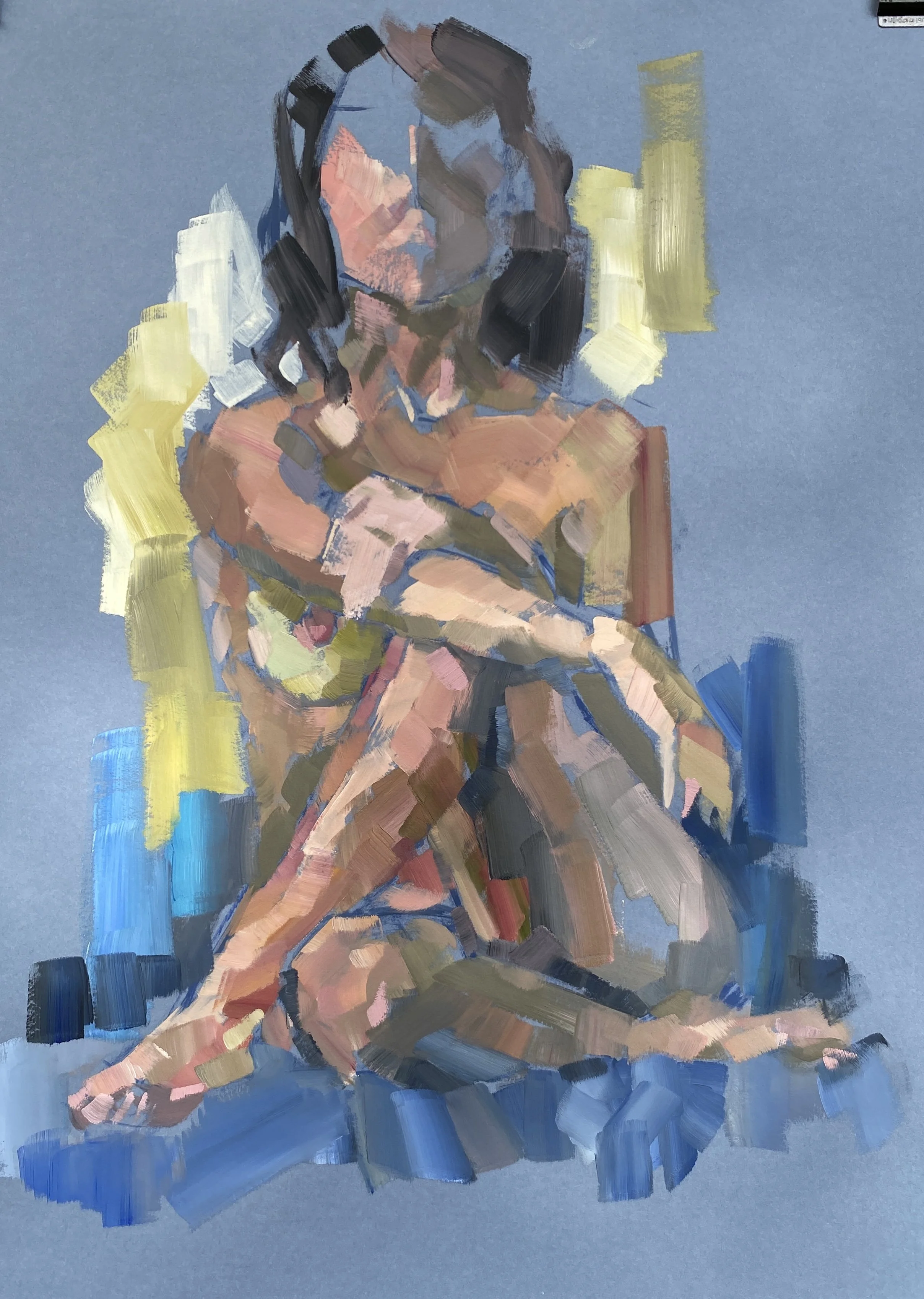 NUDE 5 - Oil on Paper