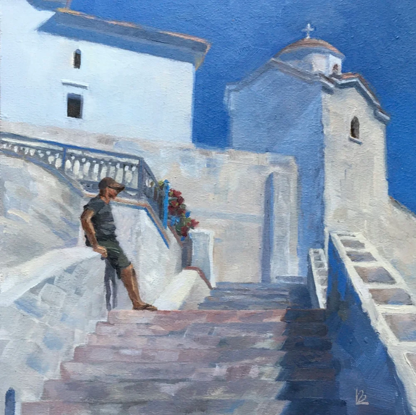 SKOPELOS - 8” x 8” - Oil on Board SOLD