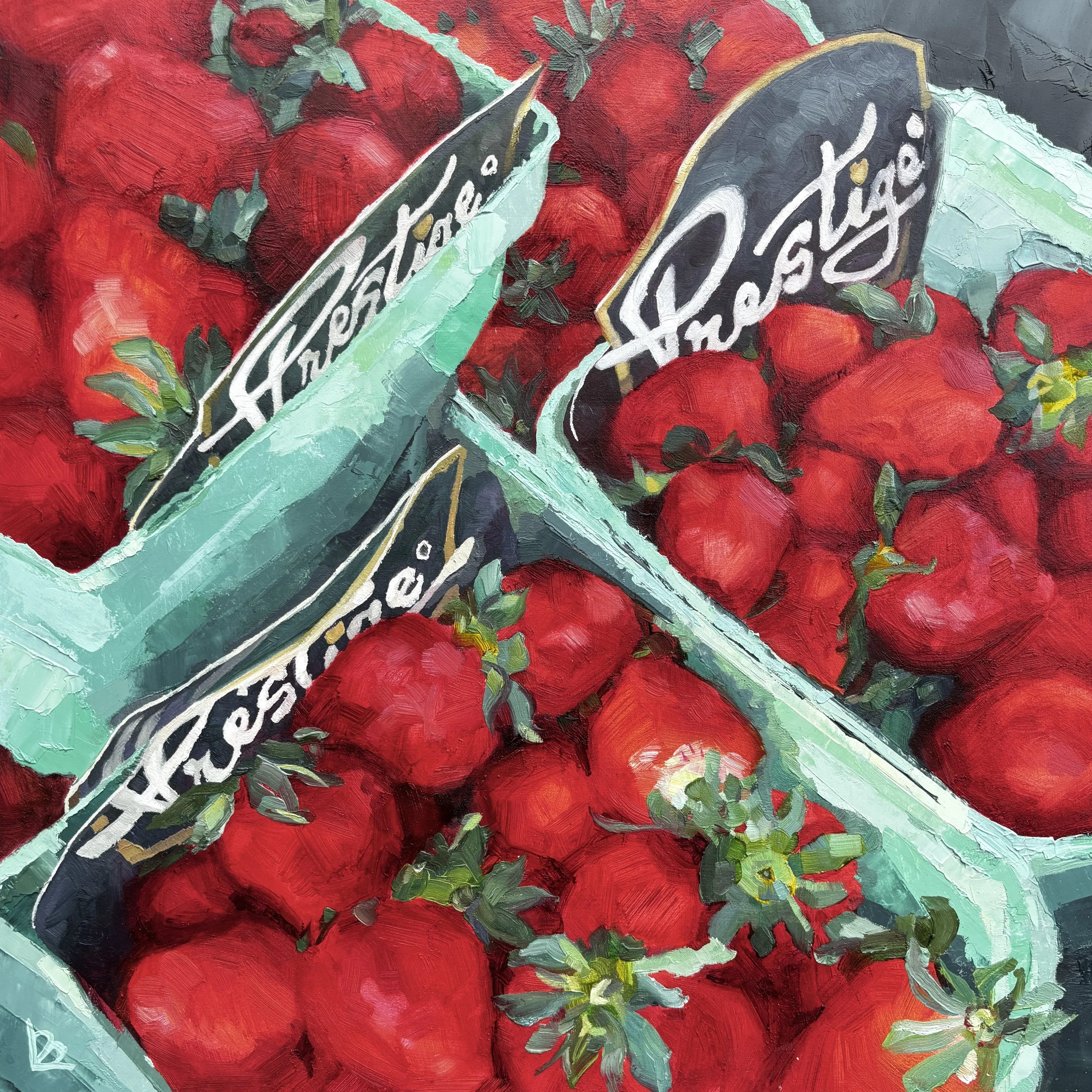 STRAWBERRIES 12" x 12" £180 