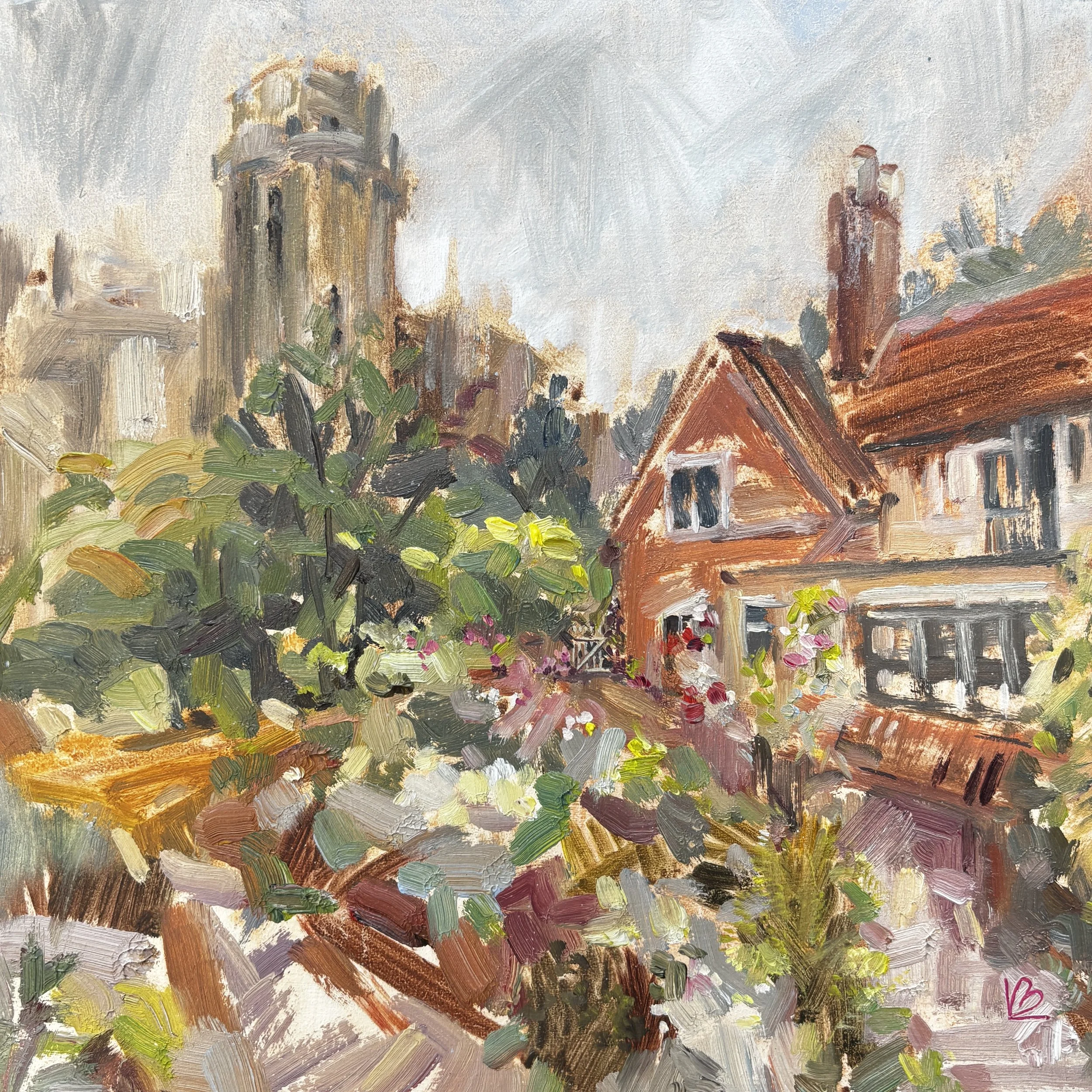 MILL GARDEN. WARWICK 10” x 10” oil on board £120