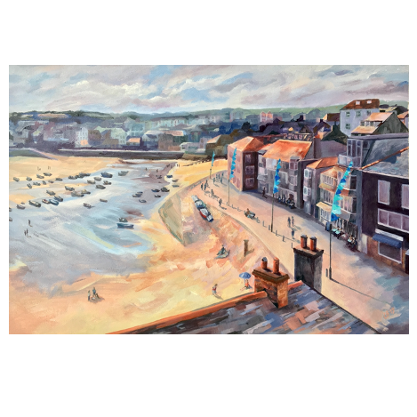 ABOVE 'THE SLOOP' - OIL ON BOARD - SOLD