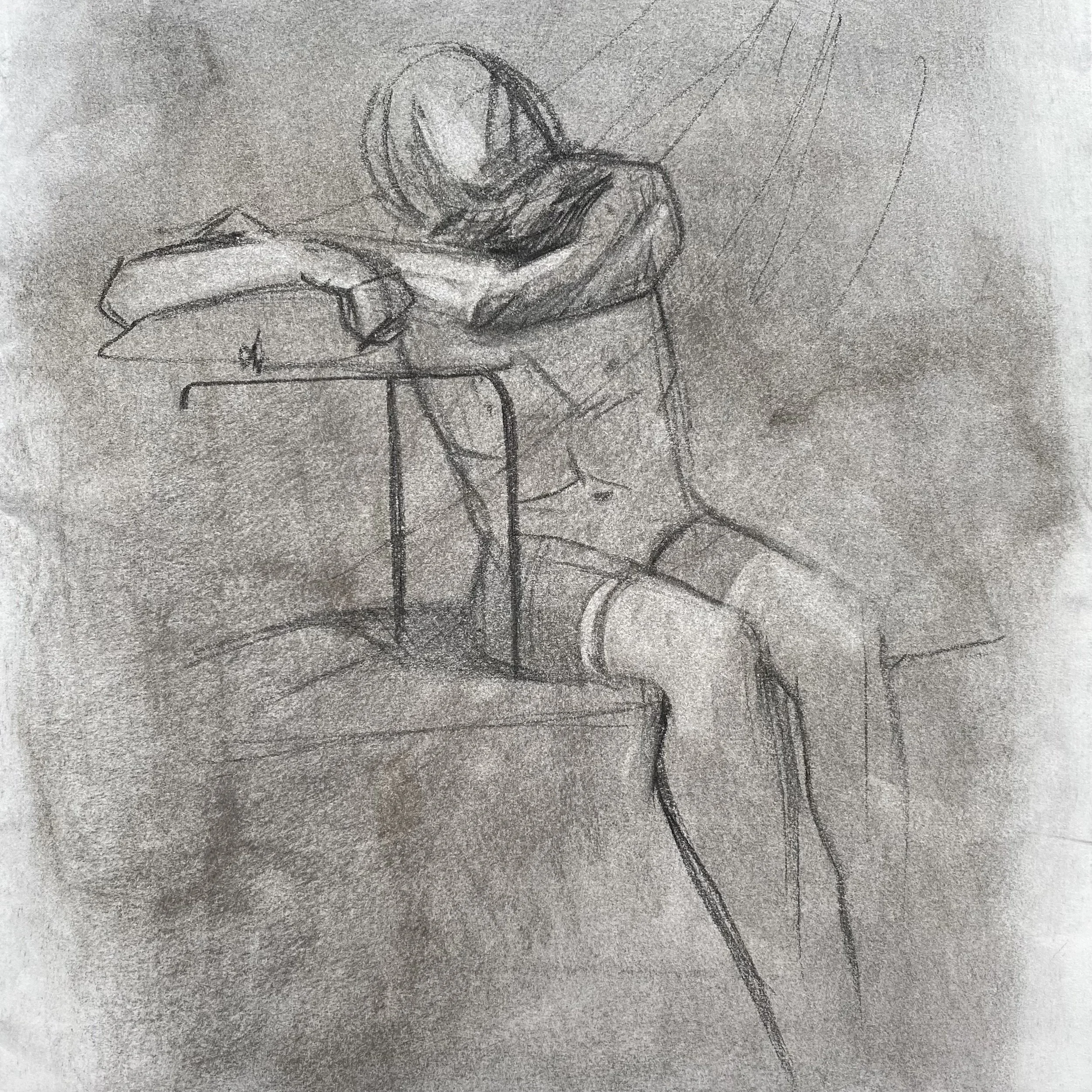 NUDE - Charcoal on Paper