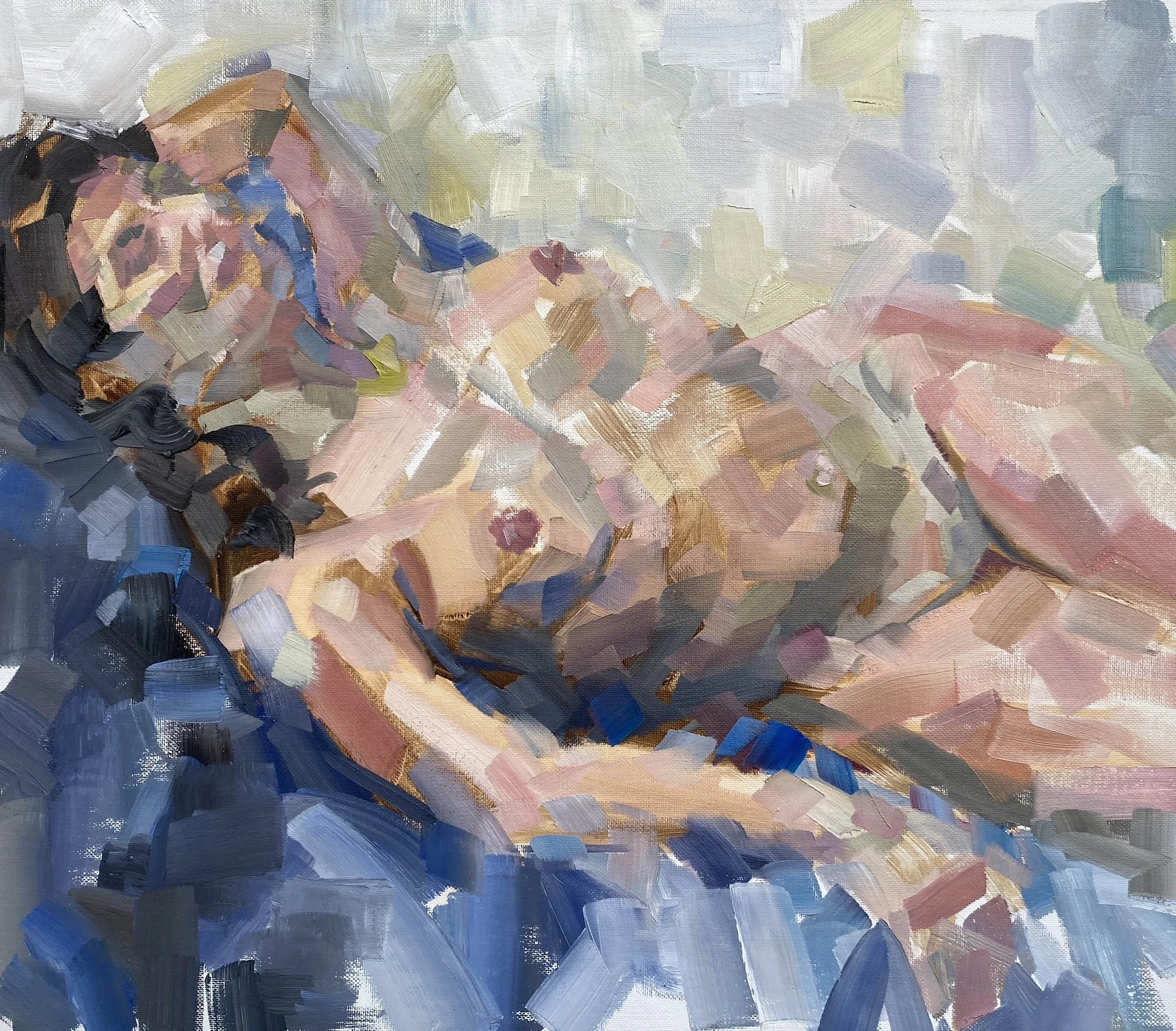 NUDE 4 - Oil on Board