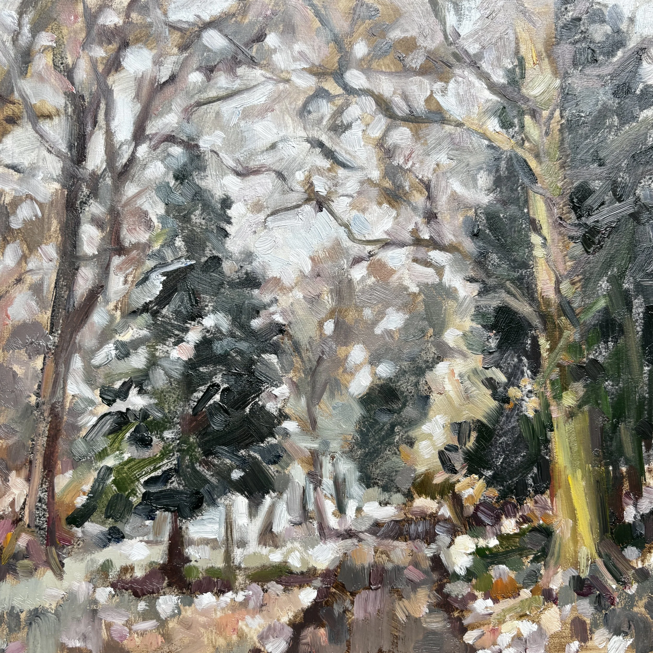 GUARDIANS. 8” x 8” oil on board £95