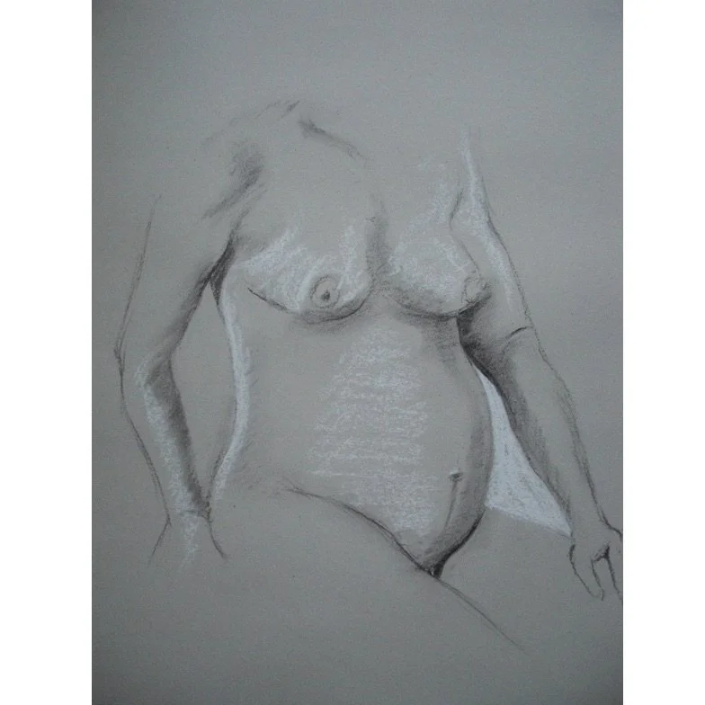       NUDE - Charcoal on Paper