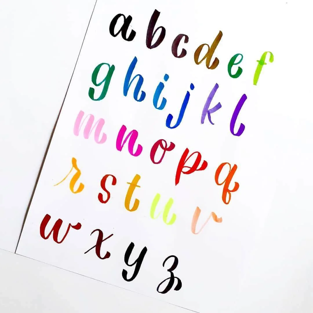 Alphabet In Different Handwriting Styles