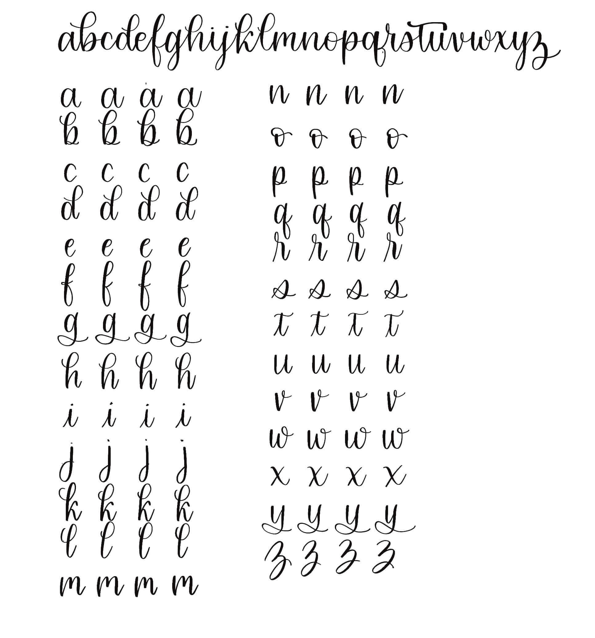 Faux Calligraphy Tutorial: Numbers + Free Practice Sheet