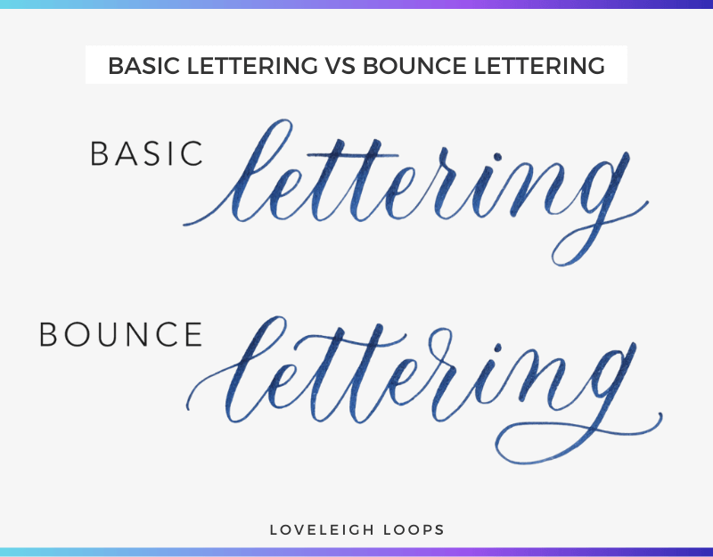 Bounce Lettering Beginner Tutorial and Analysis — Loveleigh Loops