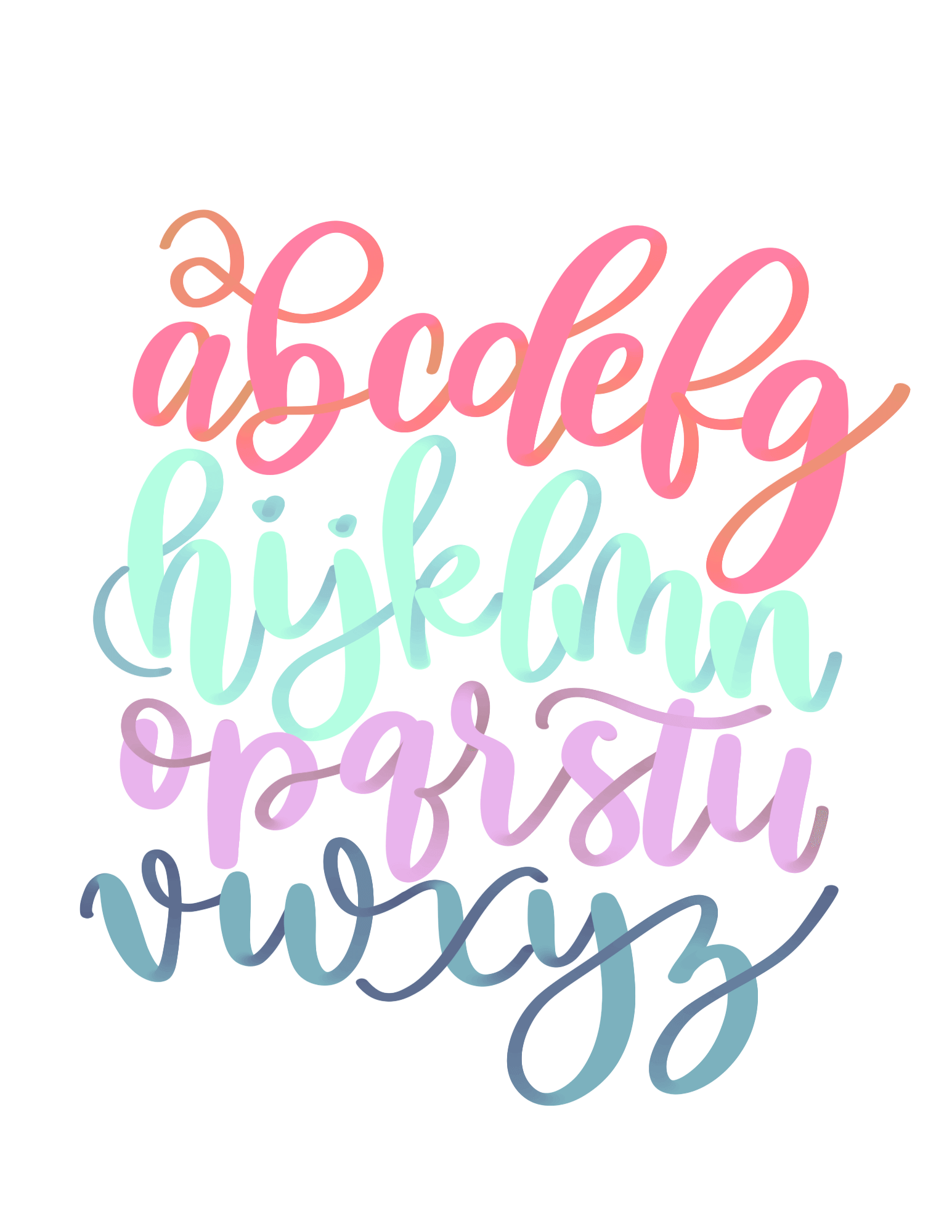 Script Lettering Alphabet